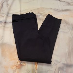 LOFT Navy Curvy Fit Ankle Trouser Pants, Size 8
